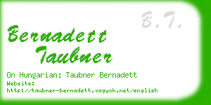 bernadett taubner business card